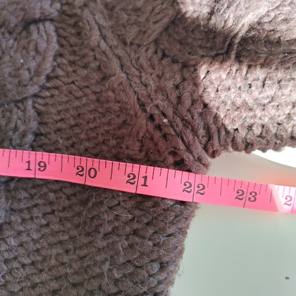 Carol Rose Brown Knit Sweater ~ Size L - Picture 10 of 13